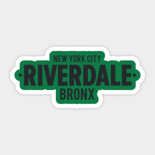 Riverdale Bronx Typography T-Shirt Sticker